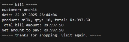 Supermarket Billing System
